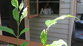 Nikki fucked hard from behind, feels so good