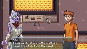 Feeling the intense creampie after saving the goth girl from the collector in hell