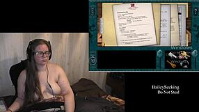 Naked Brunette Scarlet Performs Hand Play On Natural Tits