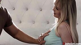 Did Lilly Bell swallow her stepbrother's cum in scene 2?