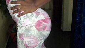 sexy babe teases with strip before intense doggystyle pounding in bedroom