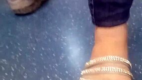 Candid Teen 18+ Hidden Street Footage with Feet Focus