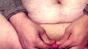 A massive half-inch cum flood erupts in detailed cumshot scene