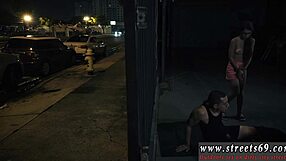 I suck cock outdoors while bound in glasses and domination