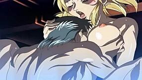 Blonde girl rides rich teacher in hentai anime, feeling deep emotions and intense pleasure