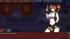 Claire lookalike bites nemesis monster cock by accident