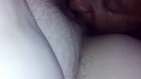 intense cum licking from shemale pussy