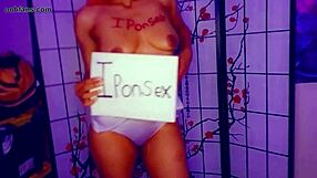 horny ebony teen masturbates her pussy in the dark! so dirty