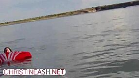 I'm feeling so sexy as a big-titted milf waterskiing outdoors in america