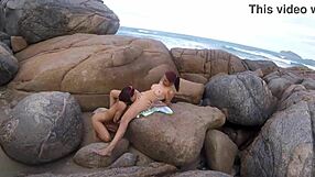 Teen 18+ Hugging on the Rock