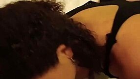 She gives shy blowjob in hotel lingerie!