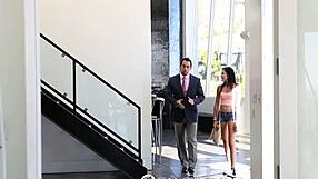 Fantasyhd - sexy babysitter Ariana Marie charms him