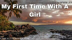 My first time on the beach: a girl-on-girl erotic story