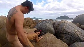 Teen 18+ Hugging on the Rock