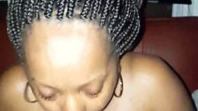 i love giving this ebony blowjob in our homemade video. amateurs explore black cock deeply