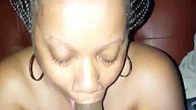 i love giving this ebony blowjob in our homemade video. amateurs explore black cock deeply