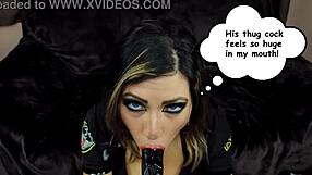 Hot Police Officer Sucks Big Black Cock in Office Costume!