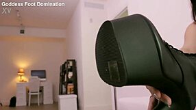 in this pov scene, she worships bobbis boots with domination and fetish elements