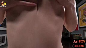 redhead babe rocks huge boobs on pov cock. damn, she talks filthy!