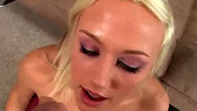 Teen receives facial cumshot from monster cock in POV