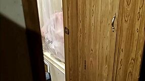 caught spying on wife in the shower