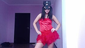 Hot Mistress Plays with Slave in Femdom BDSM Fetish Close Up