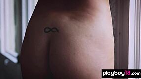 sophie limma feels excited stripping off her sexy lingerie, revealing her big tits