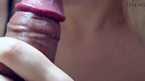 Sweet blonde blowjob with fingering tease.