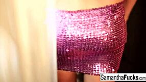 SAMANTHA SAINT FINGERS her PUSSY in a solo session