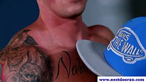 Muscular tattooed jock sucks cock in high definition amateur scene