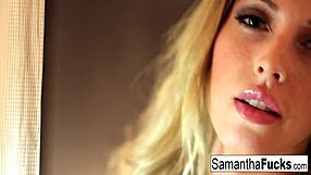 SAMANTHA SAINT FINGERS her PUSSY in a solo session