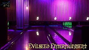 what happens after midnight bowling with lucio marave? big tits and interracial blowjob action unfolds.
