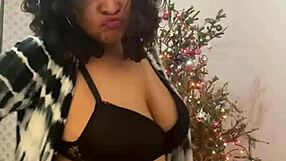 anna maria, a sexy latina, dances at christmas