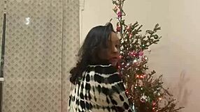 anna maria, a sexy latina, dances at christmas