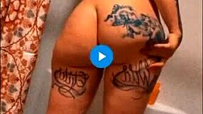 Japanese Latina Milf Mature Slams Tattedupkay1's Ass Hard!