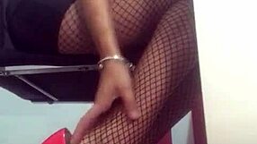 Dominalucia hypnotizes slaves via webcam with grid stockings?