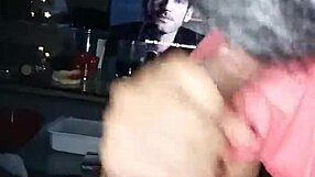 Wife swallows horny load.