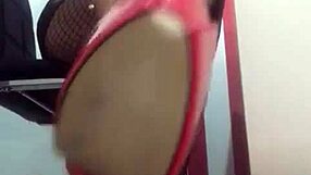 Dominalucia hypnotizes slaves via webcam with grid stockings?