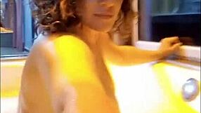 that horny milf is masturbating in the jacuzzi, feeling so relaxed