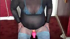 Bi crossdresser loving anal toys at home 😍