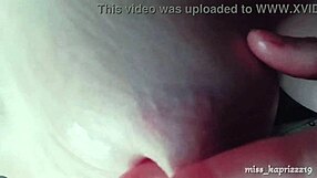 Young hot teen 18+ reveals her big natural tits on camera