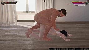 에단 루비랑 나체 3D 레슬링에서 격렬하게 싸움