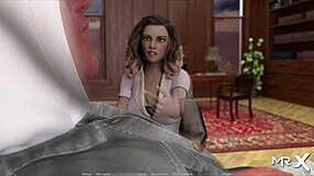 milf teaches acting lessons to girl in anime game