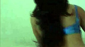 Put On These Cuffs, Naughty Brunette In Lingerie