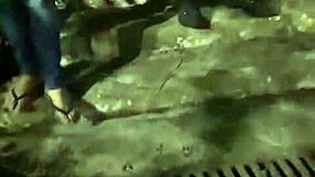 bella casada does dogging with 10 guys, swallowing cum in public