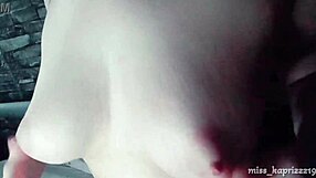 Young hot teen 18+ reveals her big natural tits on camera