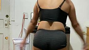 Anna Maria Mature Latina Black Workout Teasing Part 2