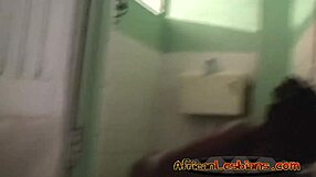 Two Horny African Lesbians Kissing and Bathing in Shower