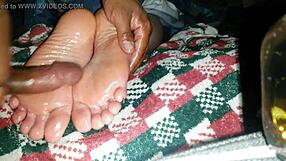 Rubbing My Cock Until I Explode All Over My Ex Gfs Oily Soles