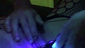 hey, check out this glowing shaved pussy full of toys and dildos! 😏